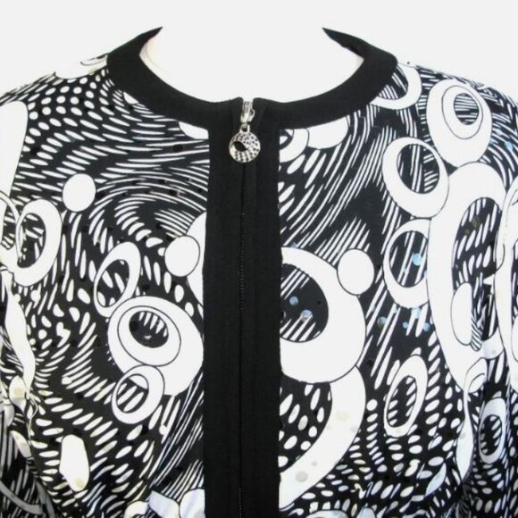 VTG BnW Abstract Print Jacket - Picture 4 of 11
